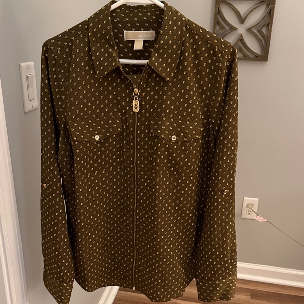 Olive Green Women's Blouse